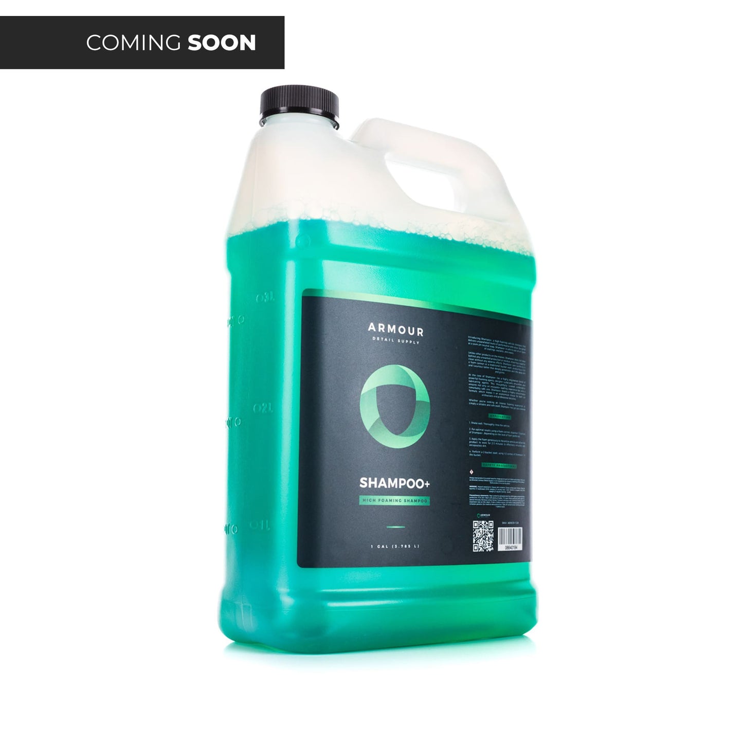 Armour Detail Supply Shampoo+ Gallon - High-performance car wash shampoo in a gallon container.